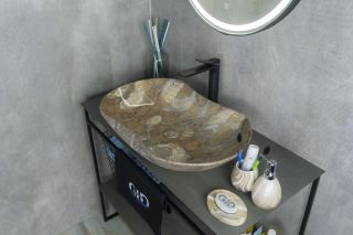 Раковина Gid Mnc503 54440 накладная под камень глянцевая 66.5x41x12